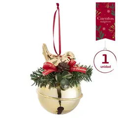 DEAR SANTA - Campana Decorativa Pájaro Dorado Cuentos Mágicos