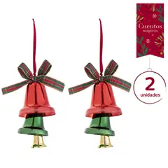 DEAR SANTA - Set x2 Lazo Campana 12cm