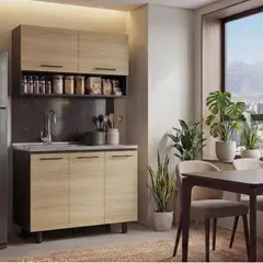 JUST HOME COLLECTION - Combo Mueble de Cocina Macedonia 100cm (Modulo Superior + Inferior)