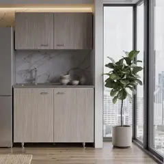 JUST HOME COLLECTION - Combo Mueble de Cocina Napoles 100cm (Modulo Superior + Inferior)