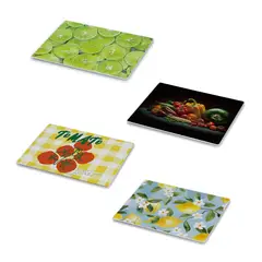 JUST HOME COLLECTION - Tabla de Picar Vidrio 40x30cm Multicolor