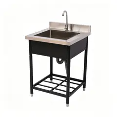 SENSI DACQUA - Mueble con Lavadero de Cocina Acero Inoxidable 60cm