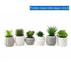 JUST HOME COLLECTION - Planta Artificial con Maceta de Cemento - Modelo aleatorio