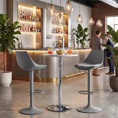 JUST HOME COLLECTION - Set 2 Sillas Bar Ethan Gris