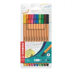 STABILO - Fine Pen Point 88 Estuche 10 Und