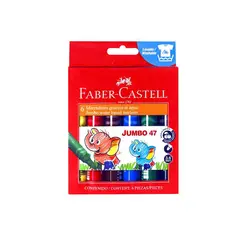 FABER CASTELL - Estuche plumones jumbo 6 colores