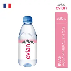 EVIAN - Agua Mineral Sin Gas Botella 330 mL