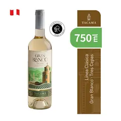 TACAMA - Vino Gran Blanco Seco Botella 750 mL