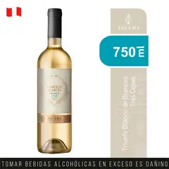 TACAMA - Vino Blanco De Blancos Tres Cepas Botella 750 mL