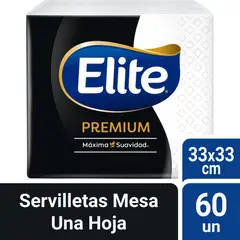 ELITE - Servilletas Premium De Mesa 1 Hoja Empaque 60 Und
