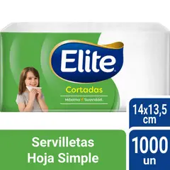 ELITE - Servilletas Cortadas Hoja Simple Empaque 1000 Und