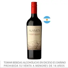 ALAMO - Vino Caber Sauvignon Álamos 13.5° Botella 750 mL