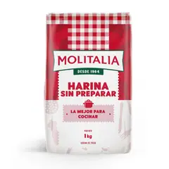MOLITALIA - Harina Sin Preparar Bolsa 1 Kg