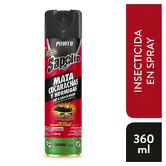 SAPOLIO - Insecticida en Spray Mata Cucarachas Rojo Envase 360 mL