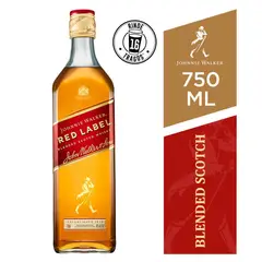 JOHNNIE WALKER - Whisky Red Label Cestuche Botella 750 mL