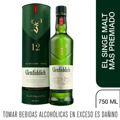 GLENFIDDICH - Whisky 12 Años Botella 750 mL