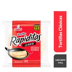 BIMBO - Tortillas Rapiditas Clásicas Bolsa 310 g