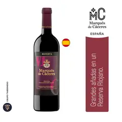 MARQUES DE CACERES - Vino Tinto Reserva España Botella 750 mL