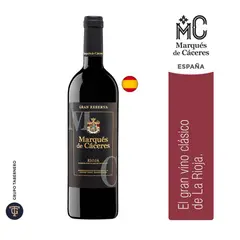 MARQUES DE CACERES - Vino Tinto Gran Reserva España Botella 750 mL