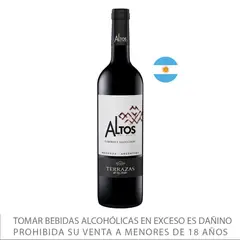 TERRAZAS - Vino Altos del Plata Cabernet Sauvignon Botella 750 mL