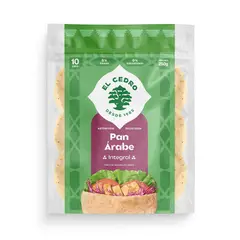 EL CEDRO - Pan Arabe Integral Bolsa 10 Und