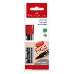 FABER CASTELL - Plumón Indeleble Multimark Jumbo 23 Color Rojo