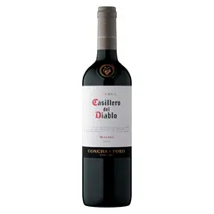 CASILLERO DEL DIABLO - Vino Tinto Malbec Botella 750 mL