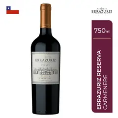 ERRAZURIZ - Vino Tinto Carmenere Estate Series Botella 750 mL