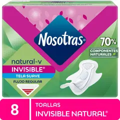NOSOTRAS - Toallas Higiénicas Invisible Natural Empaque 8 Und
