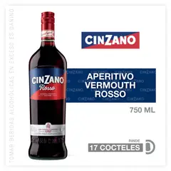 CINZANO - Vino Vermouth Rosso 15° Botella 750 mL