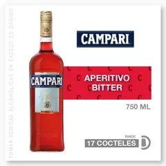 CAMPARI - Licor Bitter Botella 750 mL