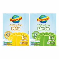 UNIVERSAL - Combo Gelatina Limón + Gelatina Piña