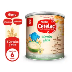 CERELAC - Cereal con Leche Nestlé Cerealac con Probióticos Lata 400 g