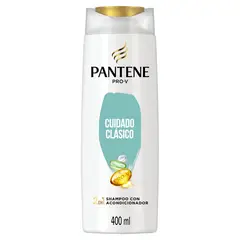 PANTENE - Shampoo 2 en 1 Cuidado Clásico Botella 400 mL