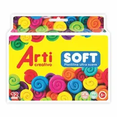 ARTI CREATIVO - Plastilina Jumbo Soft Empaque 12 Und