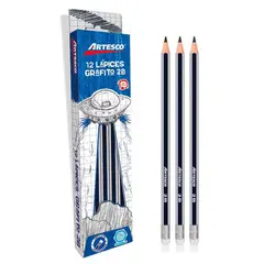 ARTESCO - Lápices Grafito 2B Empaque 12 Und