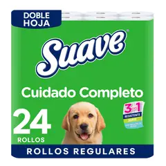 SUAVE - Papel Higiénico Cuidado Completo Empaque 24 Und