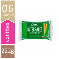 COSTA - Galleta Integrales con Salvado de Trigo 6 Unidades