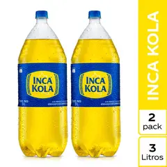 INCA KOLA - Two Pack Gaseosa Sabor Original 3 L