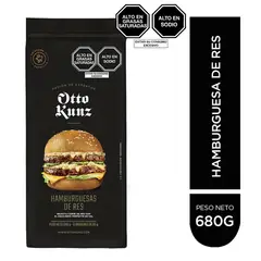 OTTO KUNZ - Hamburguesa Premium de Res Empaque 680 g