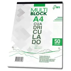 LORO - Block Cuadriculado A4 50 Hojas
