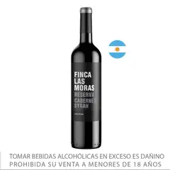 LAS MORAS - Vino Tinto Cabernet Syrah Botella 750 mL