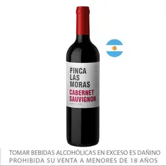 LAS MORAS - Vino Tinto Cabernet Sauvignon Botella 750 mL