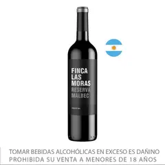 LAS MORAS - Vino Tinto Malbec Reserva Botella 750 mL