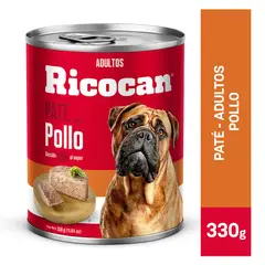 RICOCAN - Paté Perros Adultos Pollo Lata 330 g