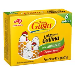 AJINOMOTO - Caldo Concentrado Doña Gusta Sabor Gallina Caja 6 Und