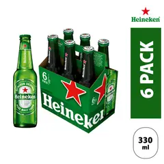 HEINEKEN - Cerveza Six Pack Botella 330 mL