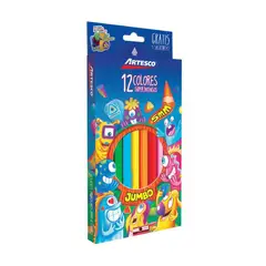 ARTESCO - Colores Jumbo Triangulares Empaque 12 Und