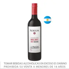 NORTON - Vino Tinto Colección Malbec Botella 750 mL
