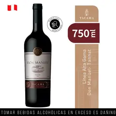 TACAMA - Vino Tinto Don Manuel Tannat Botella 750 mL